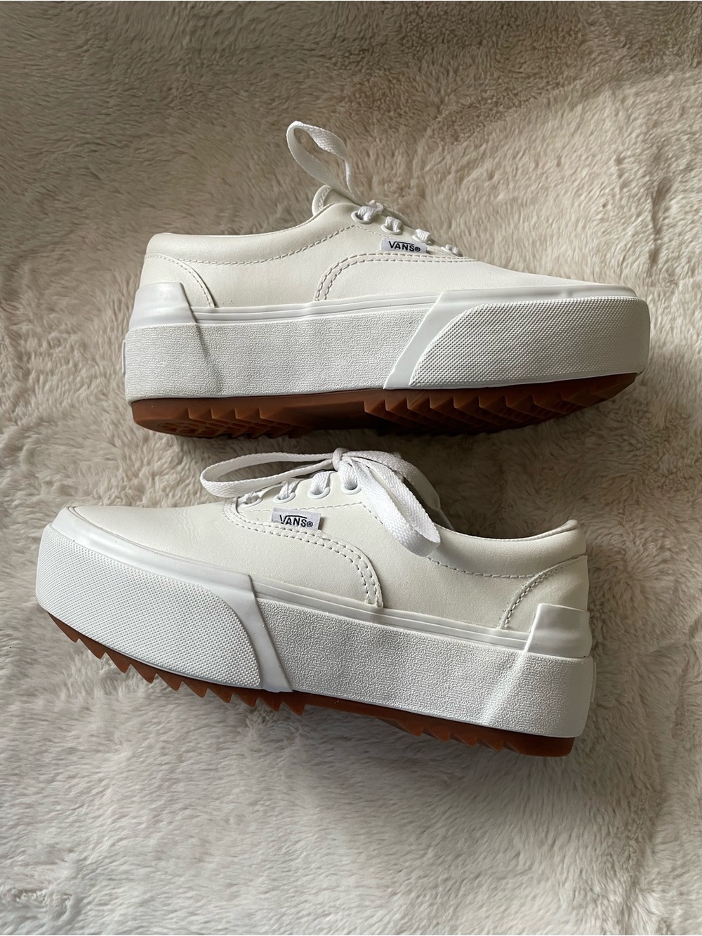 Vans Era unisex platform leather shoes